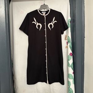 Vintage beta Women’s black button front shirt dress size 10